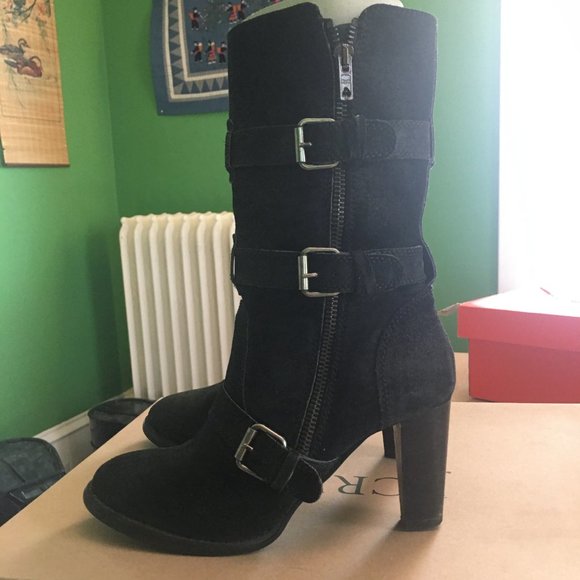 J Crew Miller high heel motorcycle boots - Picture 3 of 5